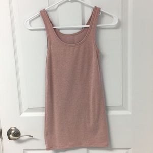 a.n.d. Size S Soft Rose Shimmer Tank Top